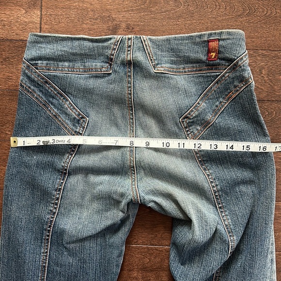 Y2K 7 For All Mankind Star Back Bootcut Jeans RARE style ⭐️ 7FAMK 28 NYM Vintage - Picture 6 of 15